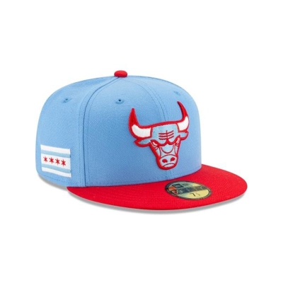 Chicago Bulls Gorra | New Era 2019 NBA Authentics City Series 59fifty Fitted Cap Mexico - Azules